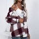 thumbnail image 4 of Puntoco Moda Mujer Plaid Impresión Cardigan Botón Otoño Abrigo Blusa Outwear Camisas Outwear Puntoco Puntoco-7480, 4 of 7