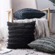 thumbnail image 2 of Fundas de almohada para sofá cama, fundas de cojín decorativas de lino y algodón, 18 x 18 pulgadas, juego de 2 gris brillar Hogar, 2 of 3