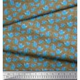 thumbnail image 2 of Soimoi Brown Cotton Voile Fabric Dot,Cup & Kettle Kitchen Print Fabric by the Yard 56 Inch Wide, 2 of 3
