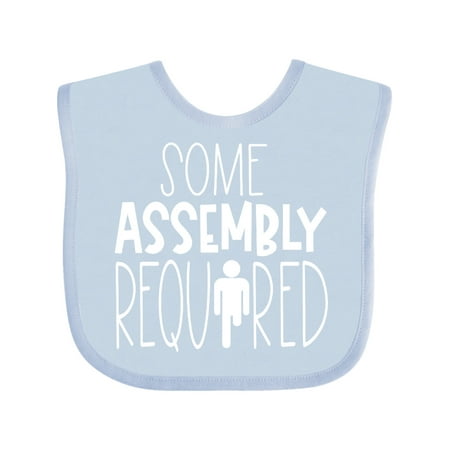 

Inktastic Some Assembly Required Left Leg Amputee Gift Baby Boy or Baby Girl Bib