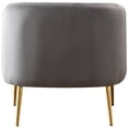 thumbnail image 7 of Gray Velvet Upholstered Accent Arm Chair for Living Room, Bedroom Single Sofa Tufted Barrel Chair Golden Metal Legs, Set of 1, 7 of 7