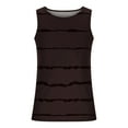 thumbnail image 3 of Men's Summer Tank Top Striped Quick Dry Workout Gym Muscle Tee Fitness Regular-Fit Sleeveless T Shirt Plus Size (5X-Large, Brown), 3 of 4