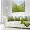 thumbnail image 2 of Designart Bloomy Peach Forest Photography - Floral Throw Pillow - 18x18, 2 of 4