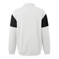 thumbnail image 5 of Telankuip Men's Lightweight Quarter Zipper Neck Sweatshirts Loose Fit Color-Block Long Sleeve Pullovers Casual Windbreaker Thermal Tops for Running Sports and Fitness White XL, 5 of 5