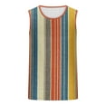 thumbnail image 4 of Taqqpue Striped Print Tank Tops for Mens Casual Crewneck Sleeveless Shirts Loose Fit Quick Dry Workout Gym Muscle Beach Vests for Athletic Training Sports Swim, 4 of 4