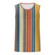 thumbnail image 4 of Camiseta sin mangas de cuello redondo para hombre, ropa de ocio, fitness, para el hogar, pijamas, camiseta con estampado de rayas de moda a color, blusa deportiva de poliéster para hombre, 4 of 4