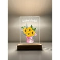 thumbnail image 4 of Grandma's Garden Happy Mother's Day Custom Personalized LED Wood Base Light Up Lamp Flower Jar Stand Grandma Nana Mema Grams Love Home Gift!, 4 of 7