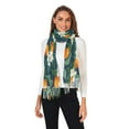 thumbnail image 2 of FORMRS Womens Scarf Winter Soft Long Big Warm Shawls Wrap Tassel Scarves, Orange Fruit, 2 of 9