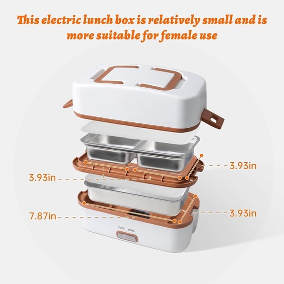 Electric Lunch Box Food Heater, 270W 304 Stainless Steel