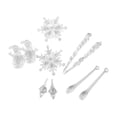 thumbnail image 3 of Juego de 10 adornos colgantes para de Navidad con purpurina transparente para fiestas, adornos decorativos para interiores, 3 of 9