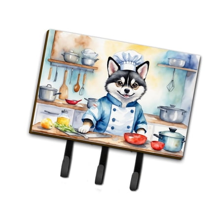 Alaskan Klee Kai The Chef Leash or Key Holder 6 in x 9 in