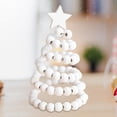 thumbnail image 4 of Tabletop Christmas Tree Decorative Mini Christmas Tree for Gifts Party Decor White Beads, 4 of 7