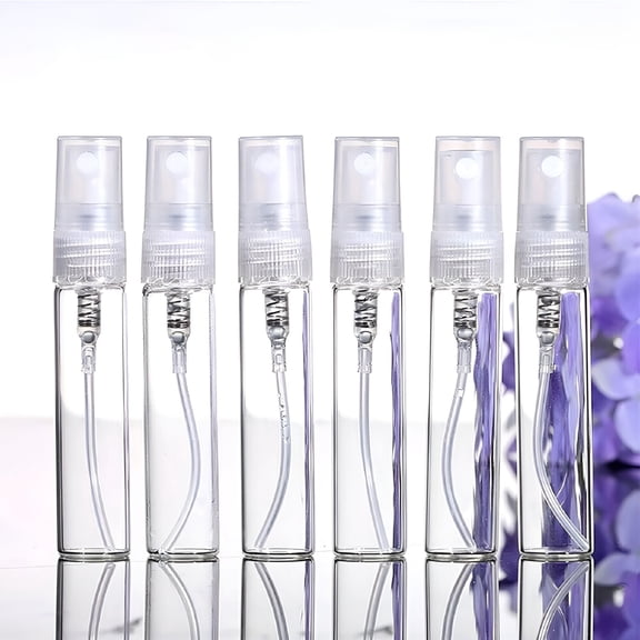 ACDANC 6 pcs 2/3/5ml Plastic Spray Bottle Empty Perfume Refill Sample Clear Container-5ml