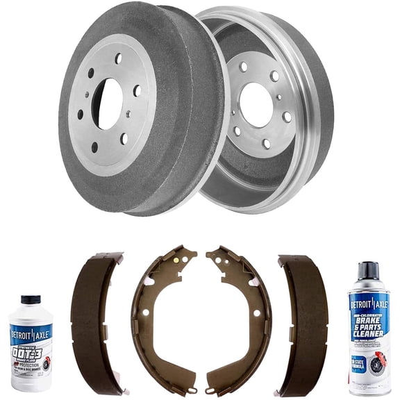 Detroit Axle - Rear Brake Kit for 2009-2013 Chevrolet Silverado GMC Sierra 1500 Brake Drums 2009 2010 2011 2012 2013 Semi-metallic Brakes Shoes Replacement