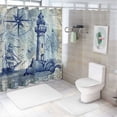 thumbnail image 7 of Orinice  Nautical Sailboat Shower Curtain Sets for Bathroom Lighthouse Compass Anchor Decorative Bath Curtain Polyester Fabric Waterproof Bathroom Curtain with  60x72, 7 of 7