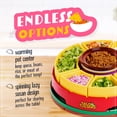 thumbnail image 3 of Taco Tuesday Taco Bar, Lazy Susan Food Tray with 16 oz Warming Pot, 6 Topping Trays, and 4 Taco Holders, 3 of 6