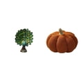 thumbnail image 1 of Elegante colección de esculturas de calabazas con . Adorno decorativo de mesa para dormitorio, oficina, sala de estar, sofá, cojín. Decoració, 1 of 8