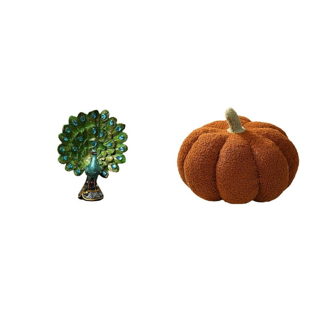 Elegante colección de esculturas de calabazas con . Adorno decorativo de mesa para dormitorio, oficina, sala de estar, sofá, cojín. Decoració