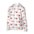 thumbnail image 2 of Balery Heartbeat Symbol Men's Women's UPF 50+ Sun Protection Lightweight Hoodie Performance Long Sleeve Shirt for Fishing Running-3X-Large, 2 of 9