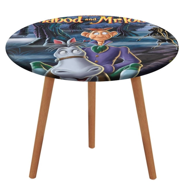 El señor Toad viendo televisión-theme Fitted Round Tablecloths Elastic Edged Table Covers Waterproof Table Cloth for Kitchen Holiday Party Tables Decor 120cm
