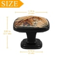 thumbnail image 4 of 4 Pcs Cabinet Handle Drawer Pulls Leopard Knobs with Screws Square Furniture Office Cabinet Knob Decoration, 4 of 7