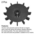 thumbnail image 3 of Uxcell 12 Pala de Ventilador de Motor de Plástico para Disipación de Calor Rueda Redonda 13.5-14mm Diámetro Interior Negra, Paquete de 2, 3 of 5