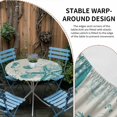 thumbnail image 2 of Turquoise Starfish Round Tablecloth for 45-54 Inch Tables,Fitted Table Cover with Elastic Edge,Ocean Nautical Seahorse Coral Shell Waterproof Outdoor Table Cloth Protector for Patio Garden Dinner, 2 of 9