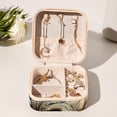 thumbnail image 6 of Rhino Square Jewelry Box Organizer Display Case Necklace Bracelet Earring Holder Travel Portable Decorative Stand Storage Box for Rings Earrings Necklaces Bracelets - Girls Women Gift, 6 of 6