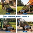 thumbnail image 5 of 26-Inch Push Lawn Sweeper with 7 Cu. Ft. Hopper, Carbon Steel Frame, Adjustable Height Yard Cleaner, 5 of 7