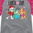 thumbnail image 3 of Paw Patrol - Earth Day Heart - Toddler And Youth Girls Raglan Graphic T-Shirt, 3 of 6