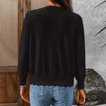thumbnail image 5 of GEWSEY Women's Long Sleeve V-Neck Button Down Cardigan Knit Shrugs Sweater (Black, M), 5 of 7
