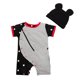 thumbnail image 2 of Mono de manga corta para niños, 2 piezas, divertido conjunto de una pieza para bebés, mono para niños de primera línea, 2 of 8