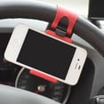 thumbnail image 1 of Neinkie Car Steering Wheel Mount Holder Rubber Band For Smartphone GPS Accessories, 1 of 8