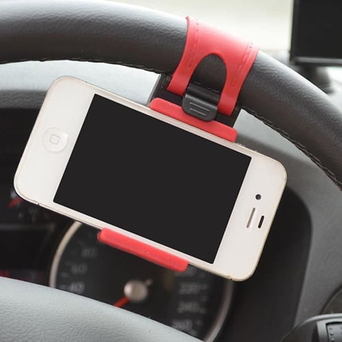 Neinkie Support de Volant de Voiture en Caoutchouc pour Téléphone Intelligent GPS Accessoires