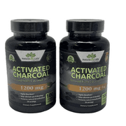 Lot Of 2 Naturalife Labs Activated Charcoal 1200mg highly absorbent 100 ct Each