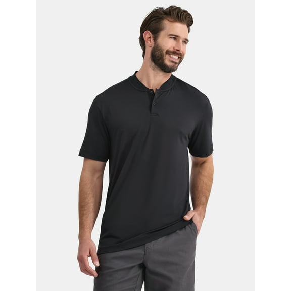 Birdie Bound Men's and Big Men's Henley Golf Shirt, Sizes XS-5XL