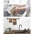 thumbnail image 5 of Brown Beige Kitchen Dish Towels for Drying Dishes Set of 3, Rustic Farmhouse Dog Paw Vintage Waffle Weave Microfiber Hand Tea Bathroom Towels Quick Dry & Absorbent Towel 12x12, 5 of 7