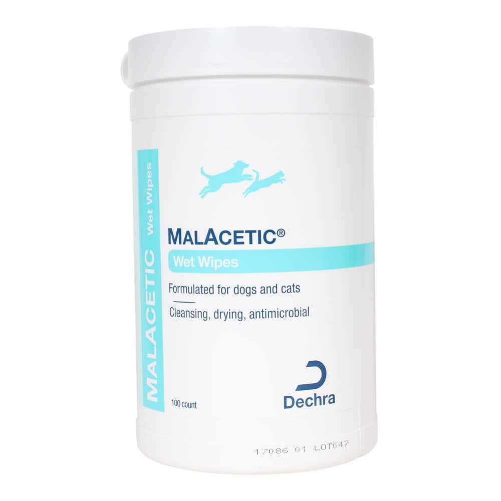MalAcetic Wet Wipes for Dogs and Cats, 100 Count