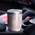 thumbnail image 5 of 30oz Pioneer Flower Floral Print Pattern Tumbler, Double Wall Vacuum Insulated Cup, BPA-Free Leak Proof Lid & Reusable Straws, Hot 12h, Cold 34h, 5 of 6