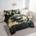 thumbnail image 3 of Castle Fairy Children Teenagers Wildlife Bear Big Bass Fish Twin Bedding Sets 7-Piece,Fishing And Hunting Bedding Comforter Set Microfiber,Mountain Jungle Animal Breathable Sheet Sets, 3 of 8