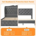 thumbnail image 5 of Faitaliicy Upholstered Platform Full Bed Frame With 4 Storage Drawers Tall Headboard and Charging Station Wooden Slats Support Luxurious Velvet Tufted & Wingback Noise Free, 5 of 9