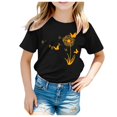thumbnail image 3 of Gerichy Girls Summer Tops Trendy Short Sleeve T-Shirt Kid Girls Cute Graphic Round Neck Short Sleeve Tee Casual T Shirt Spring Clothes Cute Casual Crewneck Graphic Tees, 3 of 5