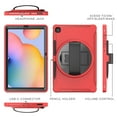 thumbnail image 4 of Dteck Galaxy Tab S6 Lite 2020 Case, Heavy Duty 360 Rotating Kickstand Shockproof Cover with Hand Strap / Pencil Holder / Pencil Cap For Samsung Galaxy Tab S6 Lite 10.4" SM-P610 /SM-P615,Red, 4 of 10