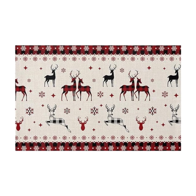 New Christmas Door Mat, 50x80cm Crystal Velvet Entryway Rug, Festive Christmas Tree Decoration Carpet, Soft and Non-Slip Holiday Foot Mat for Home and Indoor Use