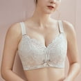 thumbnail image 4 of AILIVIN Bras for Women Wireless Full Figure Comfort Minimizer No Wire Plus Size Bra Full Coverage Wirefree Cute Comfy Wide Strap Lifting Up Minimizering Comfortable Womens Bras Beige 40D 40 D, 4 of 8