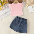 Amidoa Girls 2 Piece Outfits Summer Clothes Tank Top Cute Solid Color T ...