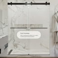 thumbnail image 4 of Seawin 44-48 in. W x 76 in. H Verona Air Sliding Bypass Frameless Shower Door 5/16 in. (8 mm) Thick Clear Tempered Glass with NanoShield™ Glass Coating (Satin Gold), 4 of 9