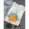 thumbnail image 3 of Sleeping Fox With Plants T-Shirt Women -Image by Shutterstock, Female Small, 3 of 4