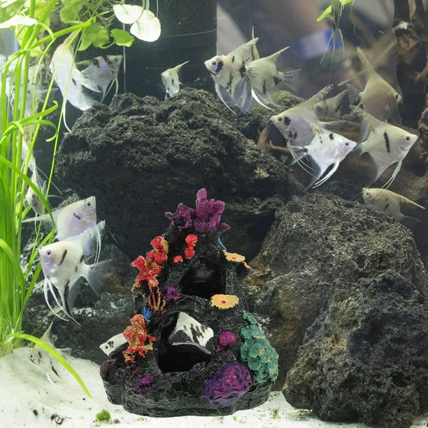 Houderco 1Jgo Adorno Profesional Para Acuario Artificiales Resina Coral Ecológico Vibrante