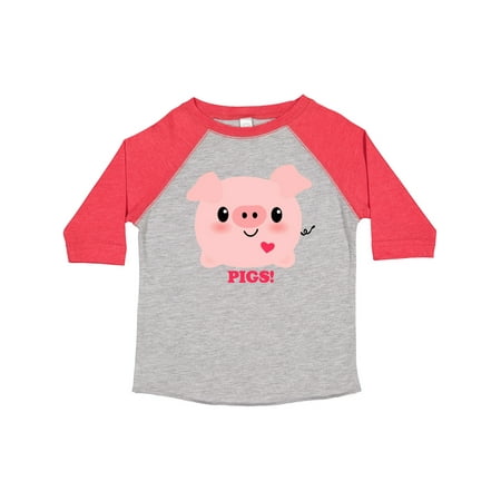 

Inktastic Kawaii I Love Pigs Gift Toddler Boy or Toddler Girl T-Shirt